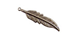 Stampt Pewter (plated) Feather 8x35mm