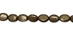 Golden Pyrite (silver tone) Flat Oval 8x6mm