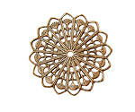 Stampt Copper (plated) Ginkgo Filigree 34mm