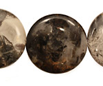 Black Silver Leaf Puff Coin 30mm