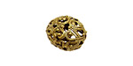 Stampt Antique Gold (plated) Filigree Teardrop Bead 17x14mm