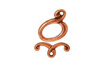 TierraCast Antique Copper (plated) Melody Toggle Clasp 12mm, 16mm bar