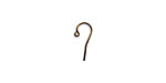 Vintaj Natural Brass Fine French Ear Wires 6x12mm