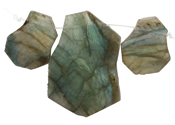 Labradorite Freeform Slabs - 2 small & 1 large piece