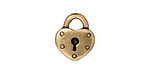 TierraCast Antique Gold (plated) Heart Lock Charm 14x16mm
