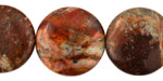 African Rainbow Agate Puff Coin 25mm