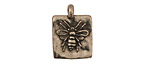 Green Girl Pewter Sweet Honey Bee 13x18mm