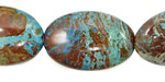 Blue Calsilica Jasper Flat Oval 30x20mm