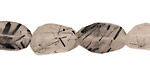 Tourmilated Quartz Faceted Nugget 12-17x8-12mm