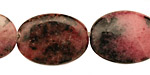 Rhodonite (dark) Flat Oval 24-25x18mm
