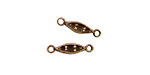 Stampt Copper (plated) Pea Pod Connector 12x4mm