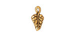 TierraCast Antique Gold (plated) Ivy Leaf Charm 8x16mm