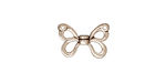 TierraCast Antique Silver (plated) Butterfly Wings 15x11mm