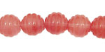 Cherry Quartz Corrugated Round 12mm