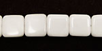White Agate Puff Square 12mm