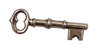 Stampt Pewter (plated) Skeleton Key 42x13mm