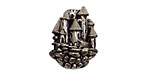 Green Girl Pewter Floating Castle 22x18mm