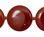 Carnelian Puff Coin 30mm