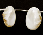 White Shell Tumbled Drops 17-20x25-30mm