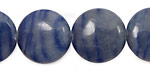 Blue Water Jasper Puff Coin 20mm