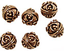 Antique Copper Round with Dots & Horseshoes 12mm
