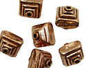 Antique Copper Stacked Squares 12mm