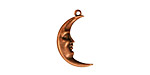 Stampt Antique Copper (plated) Crescent Moon Charm 11x19mm