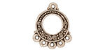 TierraCast Antique Silver (plated) Spiral & Beads 5-1 Link 18x22mm