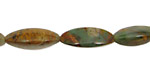 Copper Green Opal 3-Sided Rice 20x8mm