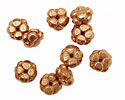 Copper Flower Rondelle 5x8mm