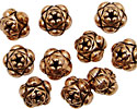 Antique Copper Center Drilled Flower 8x11mm