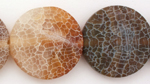 Matte Spiderweb Agate Puff Coin 24mm