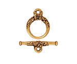 TierraCast Antique Gold (plated) Butterfly Toggle Clasp 20x15mm, 24mm Bar