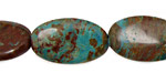 Blue Calsilica Jasper Flat Oval 25x15mm