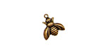 Stampt Copper (plated) Honey Bee Charm 12mm