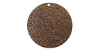 Vintaj Natural Brass Embossed Swirls Coin 25mm