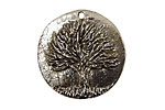 Green Girl Pewter Tree Pendant 30mm
