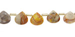 Crazy Lace Agate Faceted Flat Teardrop 10x10mm