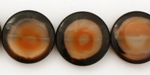 Black Edged Agate Coin 13mm