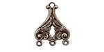 Stampt Antique Pewter (plated) Double Wing 3 Ring Connector 19x23mm