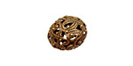 Stampt Antique Copper (plated) Filigree Teardrop Bead 17x14mm