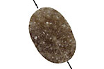 Smoky Agate Druzy Oval 30x20mm