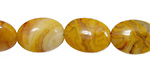 Crazy Lace Agate (yellow) Flat Oval 18x13mm