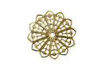 Stampt Antique Gold (plated) Ginkgo Filigree 27mm