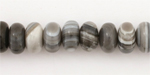 Striped Gray Agate Rondelle 10mm