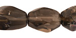 Smoky Quartz Faceted Nugget 20-28x14-18mm