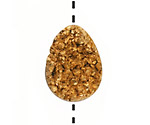 Gold Plated (24K) Freeform Druzy Pieces 19-23x25-31mm