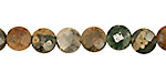 Ocean Jasper Faceted Coin 8mm