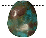 Chrysocolla Freeform Pendant 23-32x35-40mm