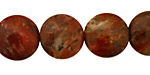 African Rainbow Agate Puff Coin 15mm